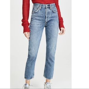 Riley High Rise Straight Crop Jeans